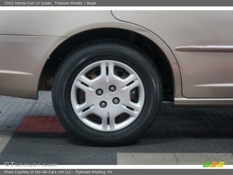 Titanium Metallic / Beige 2001 Honda Civic LX Sedan