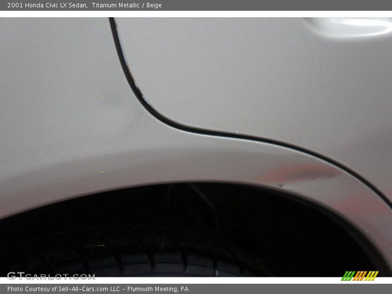Titanium Metallic / Beige 2001 Honda Civic LX Sedan