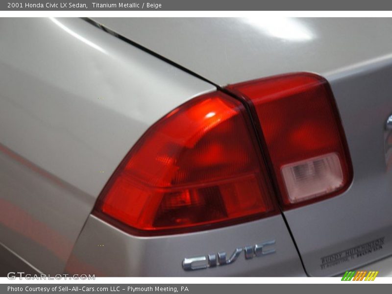Titanium Metallic / Beige 2001 Honda Civic LX Sedan