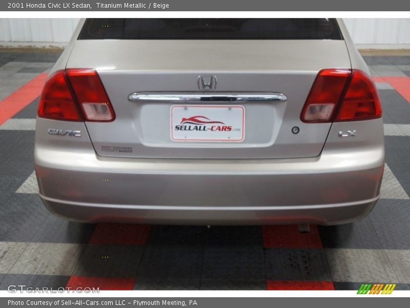 Titanium Metallic / Beige 2001 Honda Civic LX Sedan