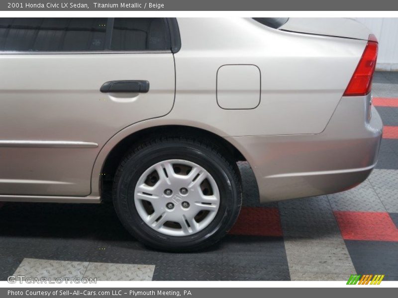 Titanium Metallic / Beige 2001 Honda Civic LX Sedan