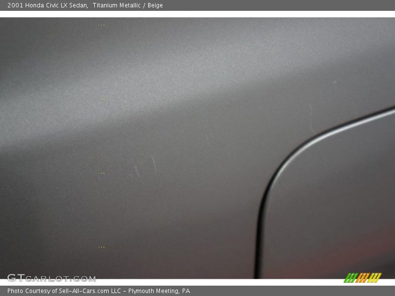 Titanium Metallic / Beige 2001 Honda Civic LX Sedan