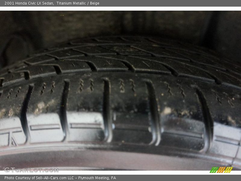 Titanium Metallic / Beige 2001 Honda Civic LX Sedan