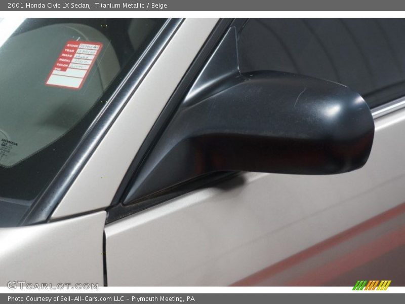 Titanium Metallic / Beige 2001 Honda Civic LX Sedan