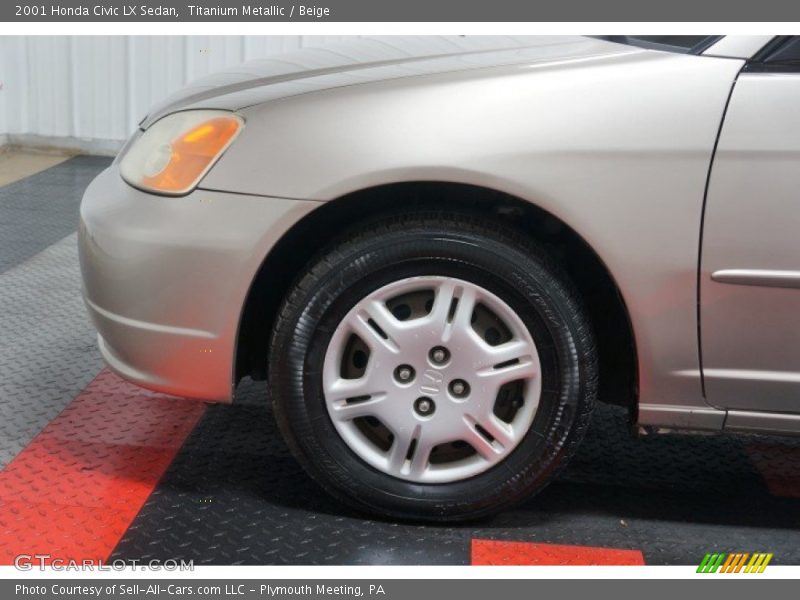 Titanium Metallic / Beige 2001 Honda Civic LX Sedan