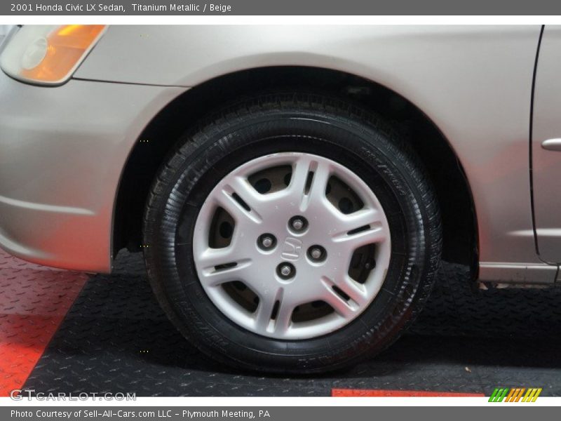 Titanium Metallic / Beige 2001 Honda Civic LX Sedan