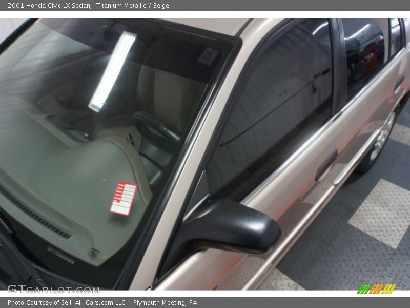 Titanium Metallic / Beige 2001 Honda Civic LX Sedan