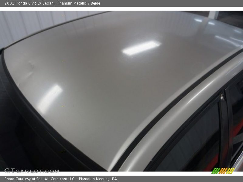 Titanium Metallic / Beige 2001 Honda Civic LX Sedan