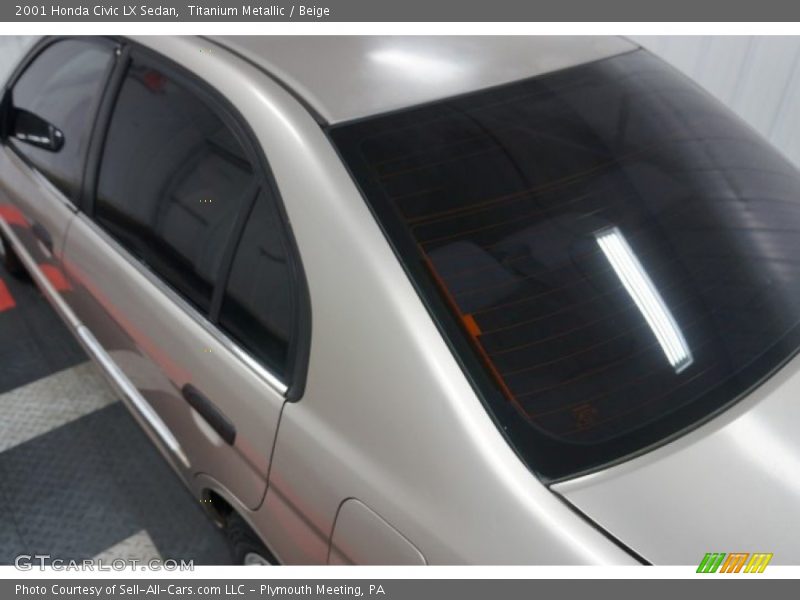 Titanium Metallic / Beige 2001 Honda Civic LX Sedan