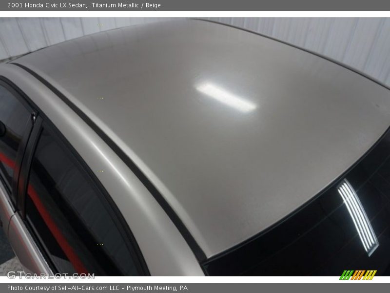 Titanium Metallic / Beige 2001 Honda Civic LX Sedan