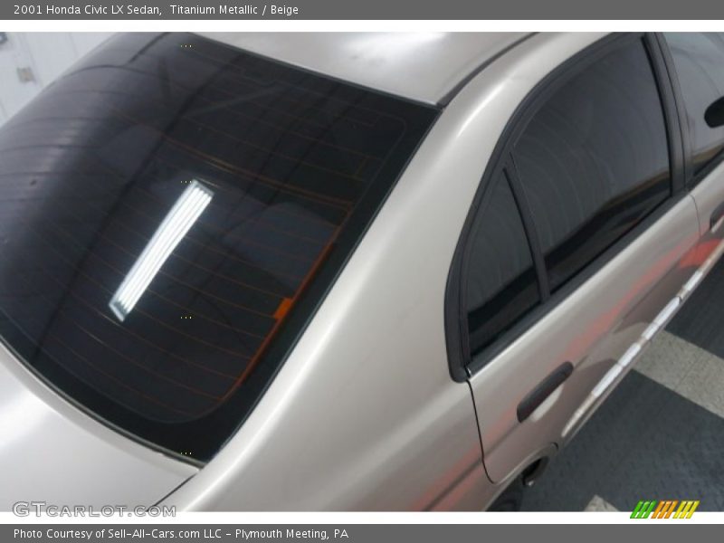 Titanium Metallic / Beige 2001 Honda Civic LX Sedan