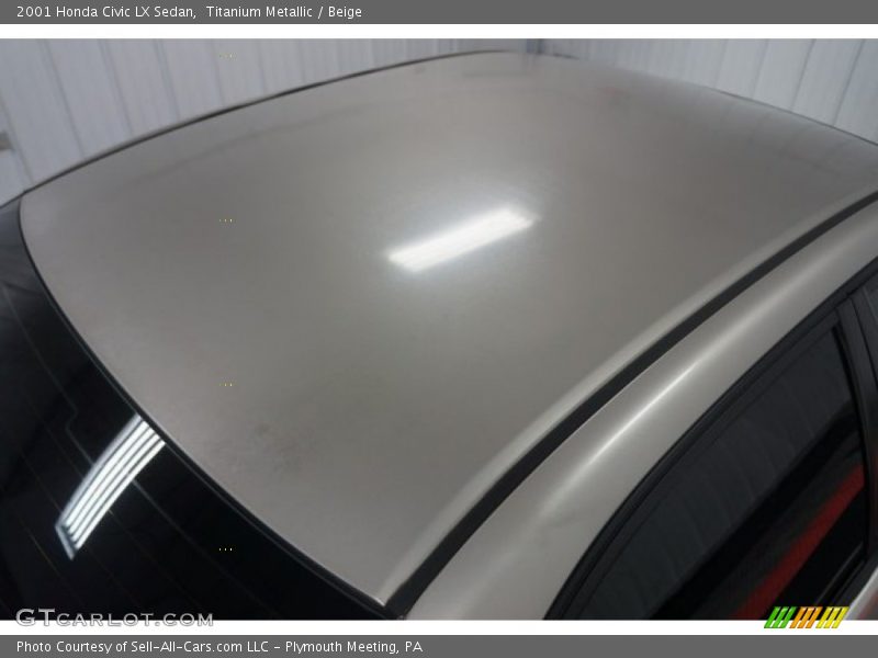 Titanium Metallic / Beige 2001 Honda Civic LX Sedan