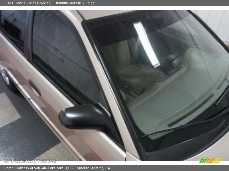 Titanium Metallic / Beige 2001 Honda Civic LX Sedan