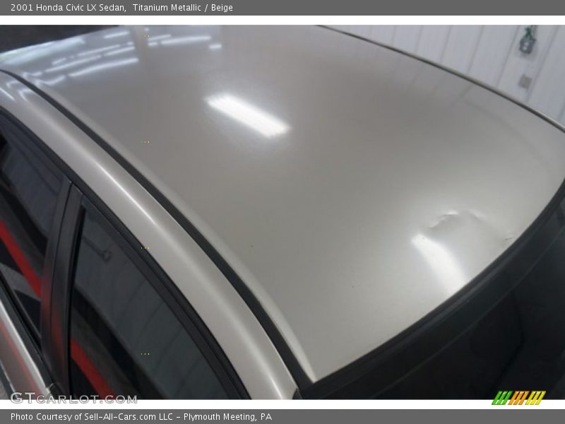 Titanium Metallic / Beige 2001 Honda Civic LX Sedan