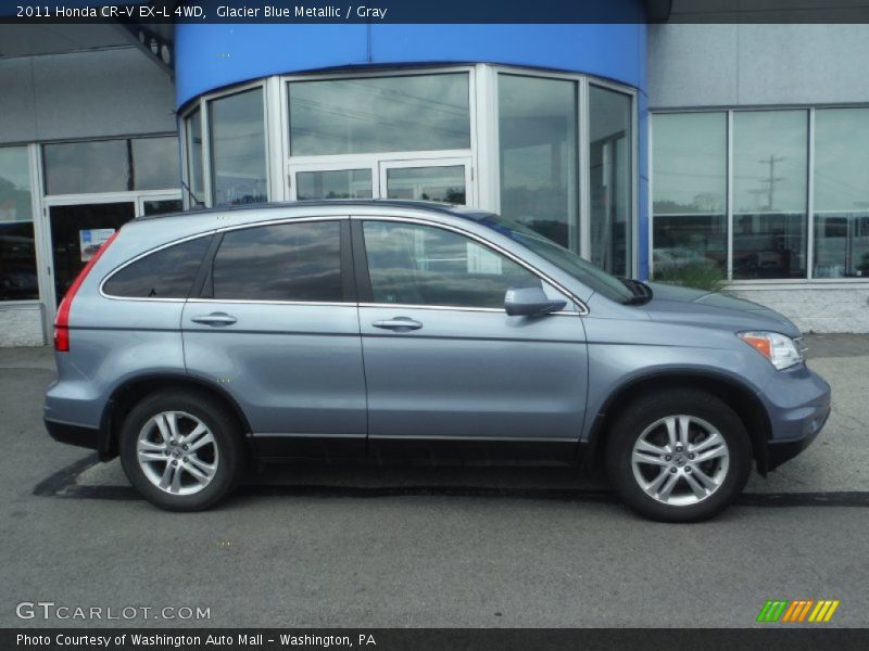 Glacier Blue Metallic / Gray 2011 Honda CR-V EX-L 4WD
