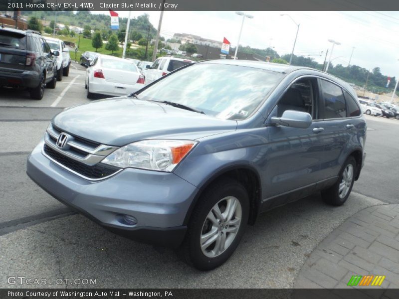 Glacier Blue Metallic / Gray 2011 Honda CR-V EX-L 4WD