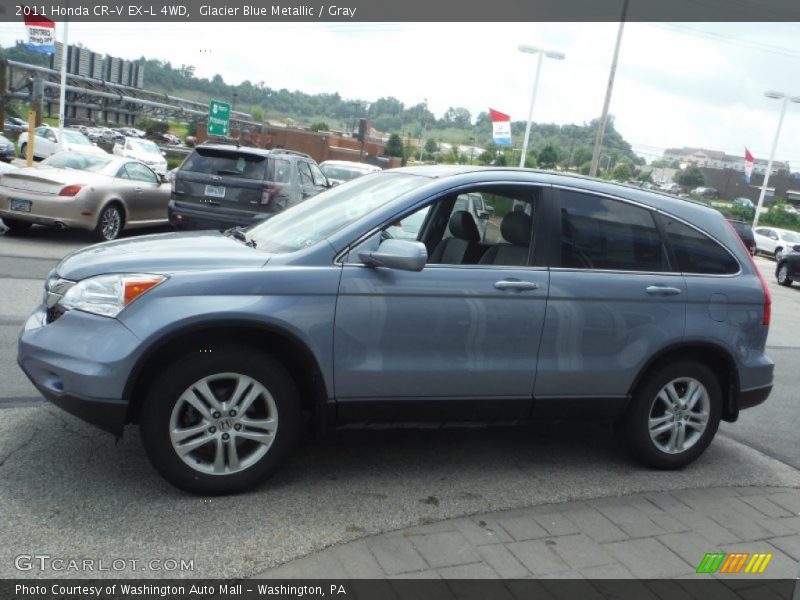 Glacier Blue Metallic / Gray 2011 Honda CR-V EX-L 4WD