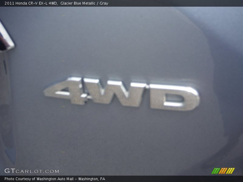Glacier Blue Metallic / Gray 2011 Honda CR-V EX-L 4WD