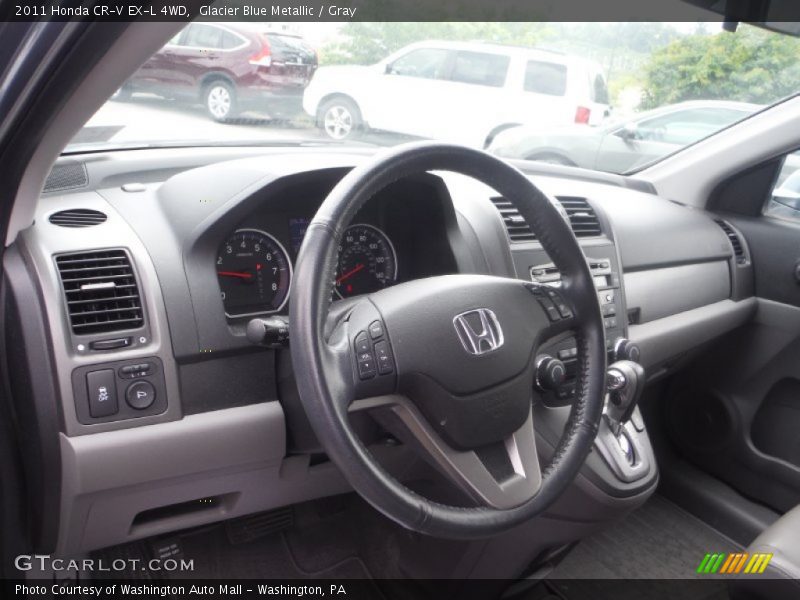 Glacier Blue Metallic / Gray 2011 Honda CR-V EX-L 4WD