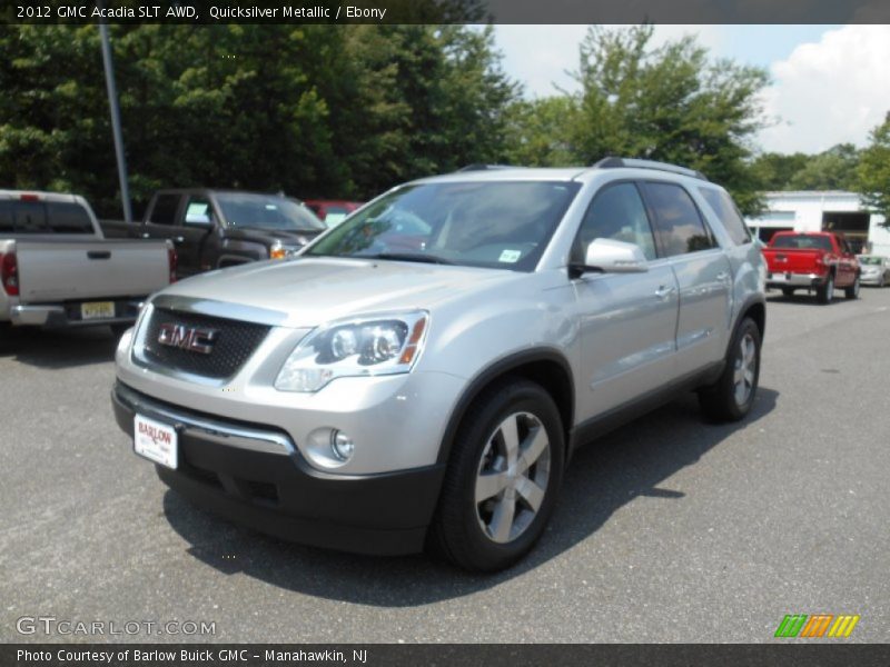 Quicksilver Metallic / Ebony 2012 GMC Acadia SLT AWD