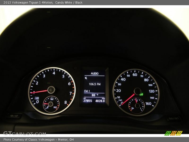 Candy White / Black 2013 Volkswagen Tiguan S 4Motion