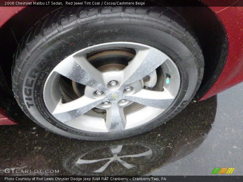 Red Jewel Tint Coat / Cocoa/Cashmere Beige 2008 Chevrolet Malibu LT Sedan