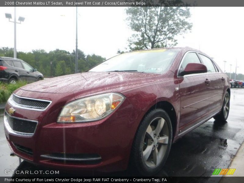 Red Jewel Tint Coat / Cocoa/Cashmere Beige 2008 Chevrolet Malibu LT Sedan