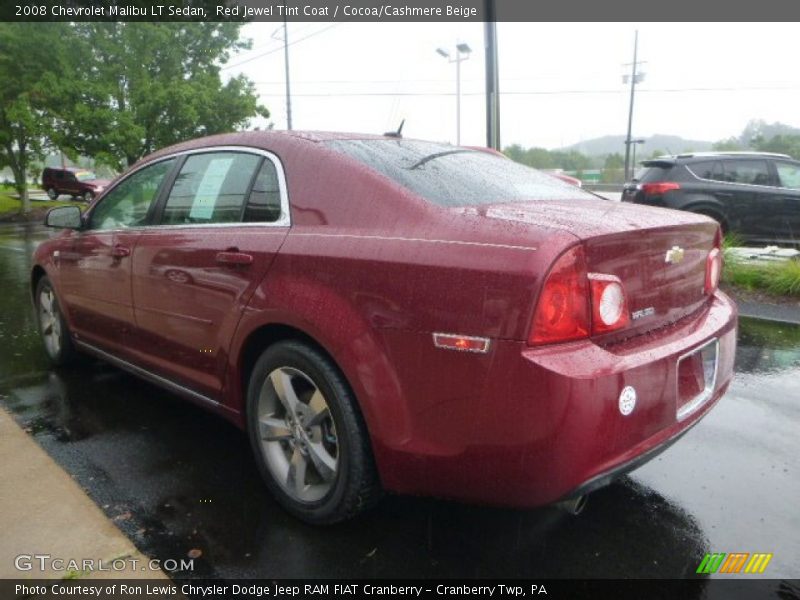 Red Jewel Tint Coat / Cocoa/Cashmere Beige 2008 Chevrolet Malibu LT Sedan