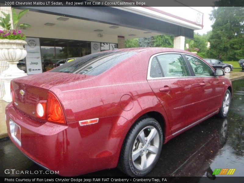 Red Jewel Tint Coat / Cocoa/Cashmere Beige 2008 Chevrolet Malibu LT Sedan