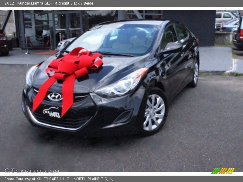 Midnight Black / Beige 2012 Hyundai Elantra GLS