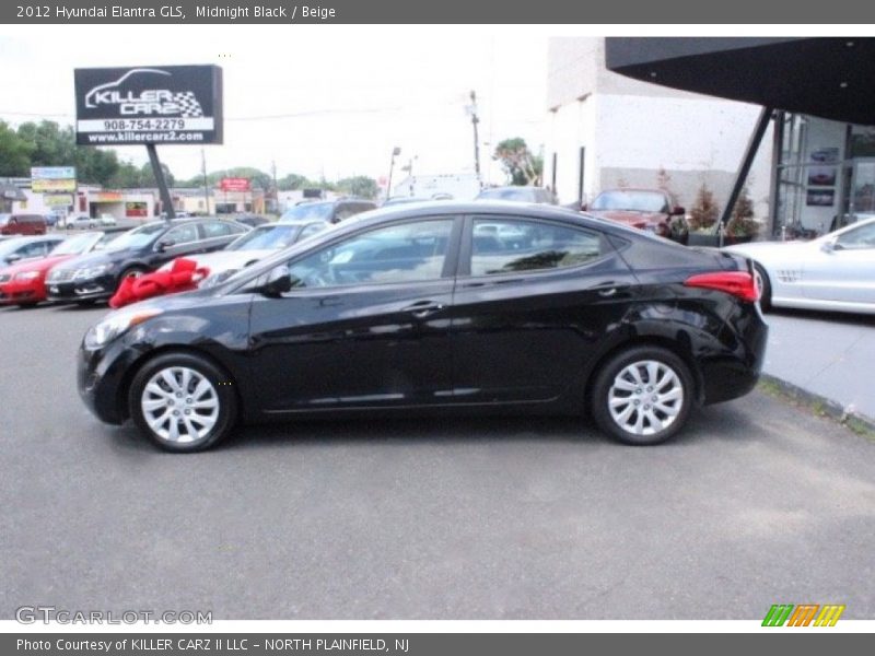 Midnight Black / Beige 2012 Hyundai Elantra GLS