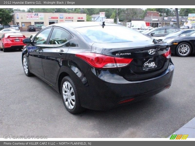Midnight Black / Beige 2012 Hyundai Elantra GLS