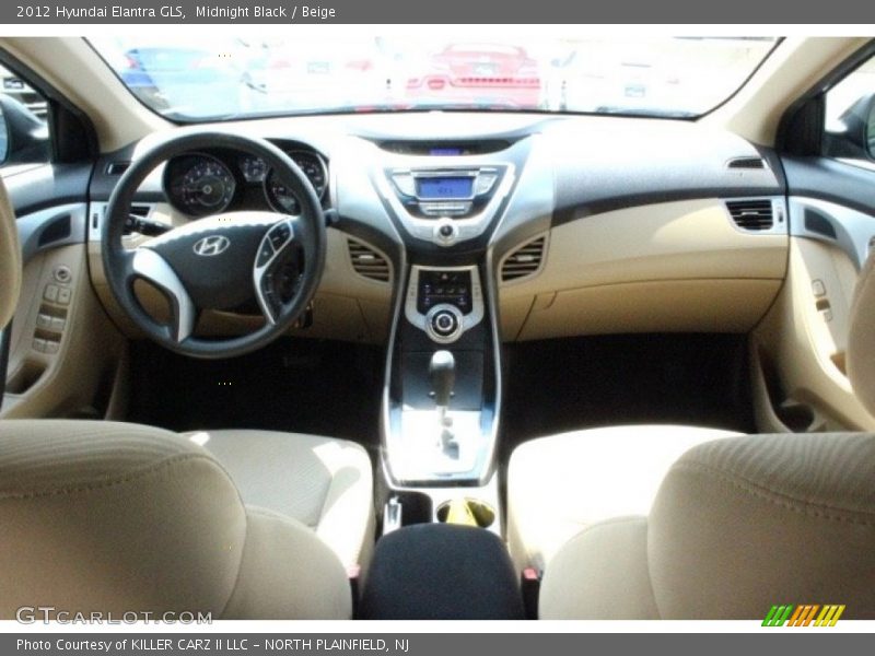 Midnight Black / Beige 2012 Hyundai Elantra GLS