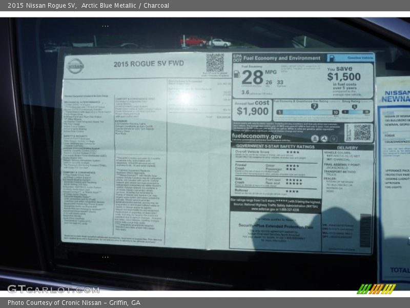  2015 Rogue SV Window Sticker
