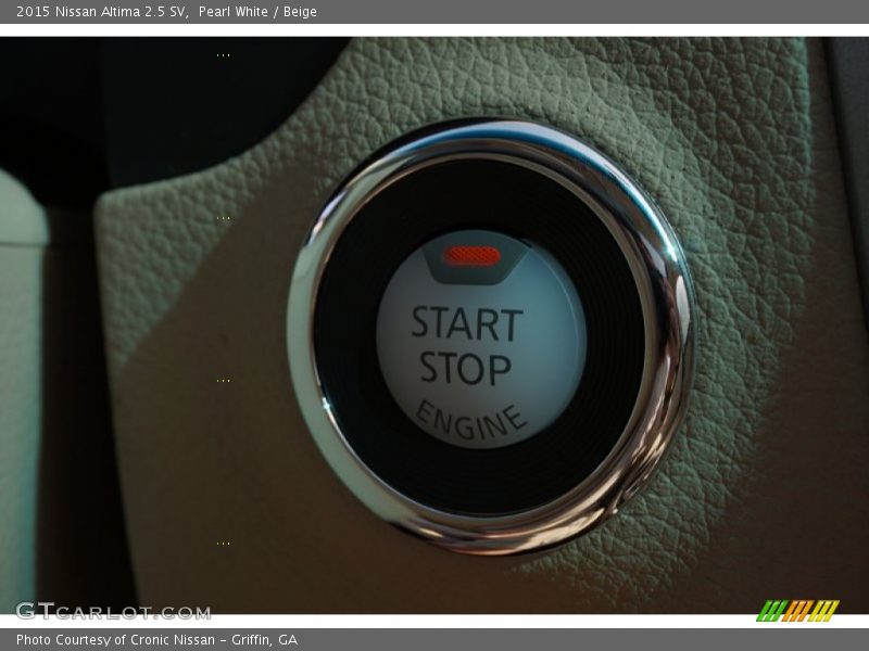 Pearl White / Beige 2015 Nissan Altima 2.5 SV