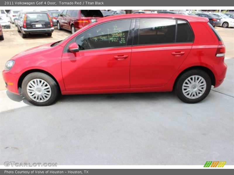Tornado Red / Titan Black 2011 Volkswagen Golf 4 Door