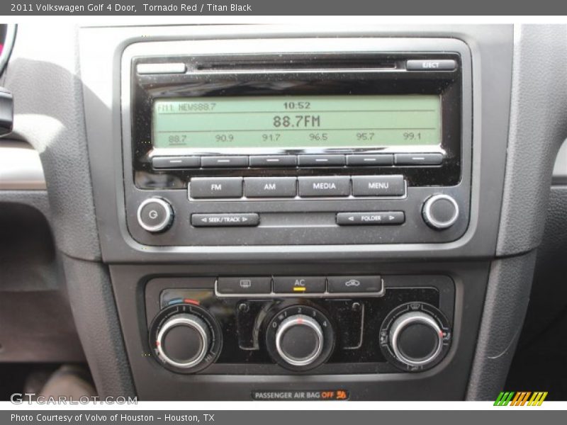 Tornado Red / Titan Black 2011 Volkswagen Golf 4 Door
