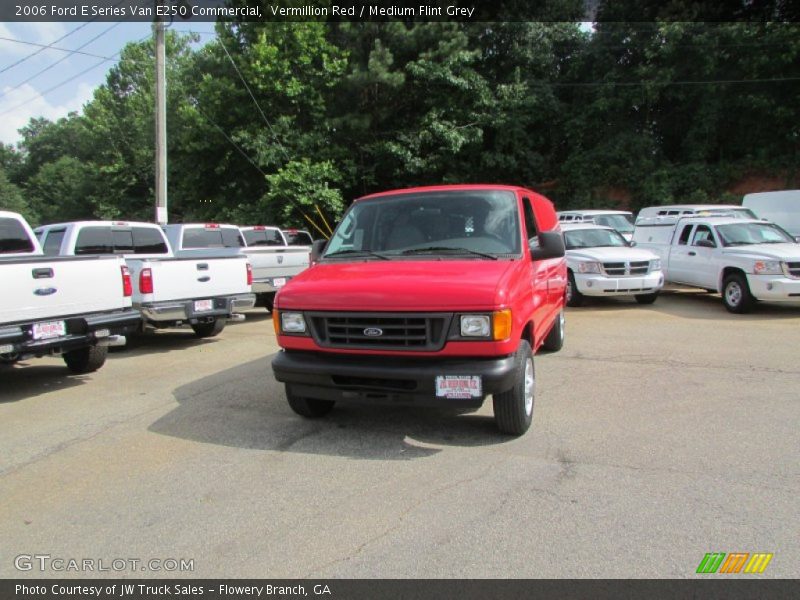 Vermillion Red / Medium Flint Grey 2006 Ford E Series Van E250 Commercial