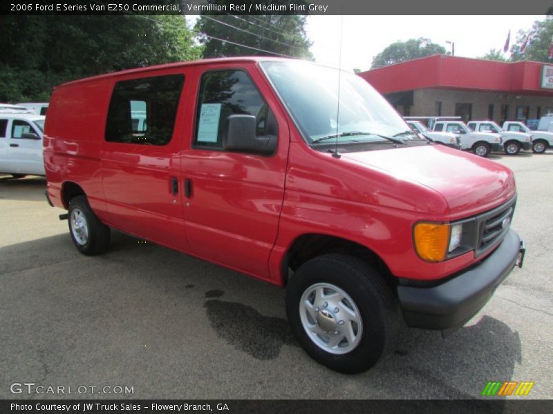 Vermillion Red / Medium Flint Grey 2006 Ford E Series Van E250 Commercial