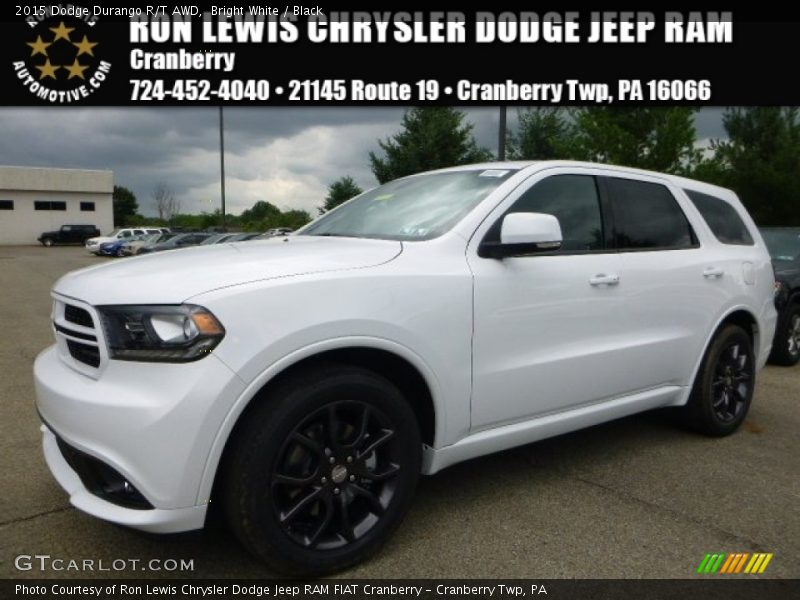 Bright White / Black 2015 Dodge Durango R/T AWD