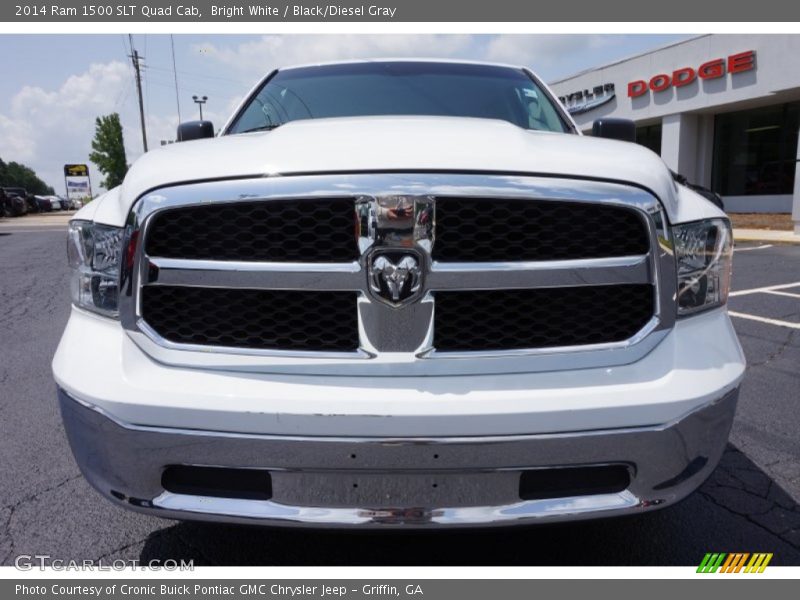 Bright White / Black/Diesel Gray 2014 Ram 1500 SLT Quad Cab