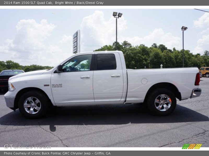 Bright White / Black/Diesel Gray 2014 Ram 1500 SLT Quad Cab