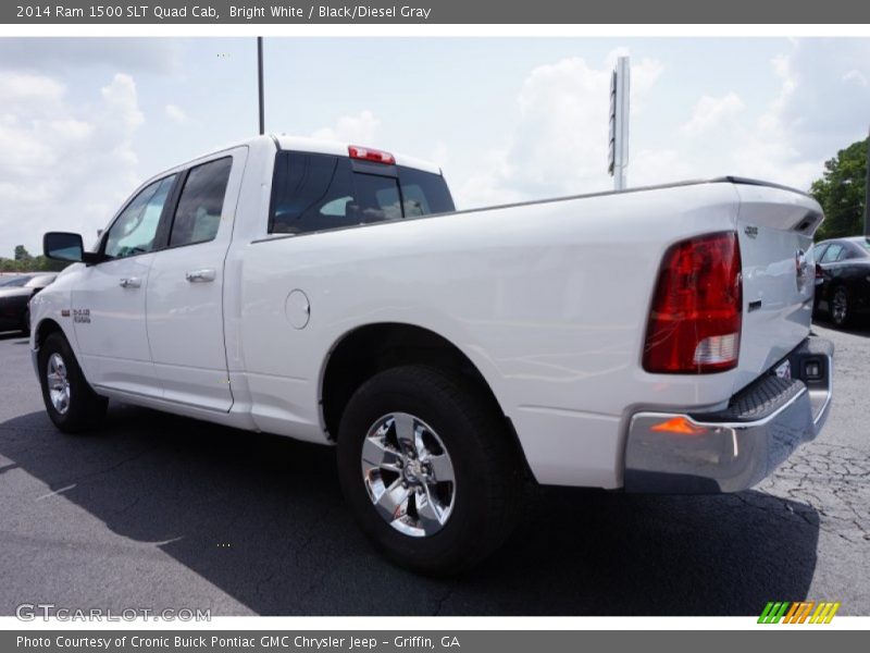 Bright White / Black/Diesel Gray 2014 Ram 1500 SLT Quad Cab