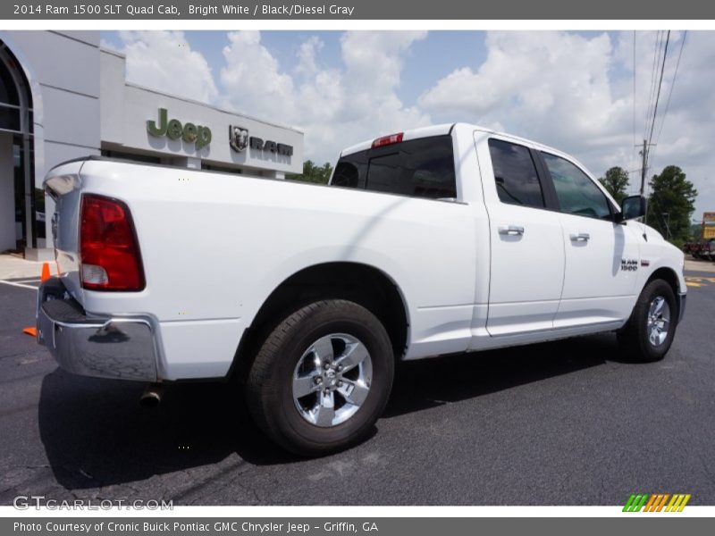 Bright White / Black/Diesel Gray 2014 Ram 1500 SLT Quad Cab