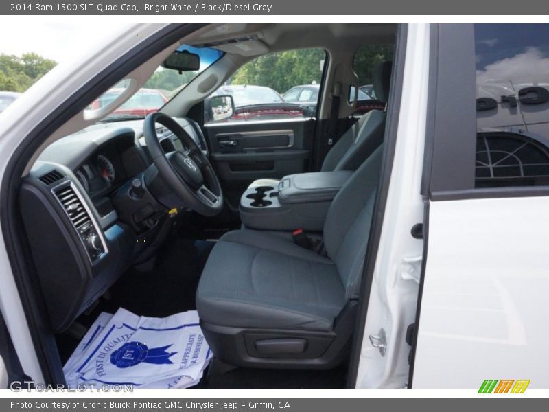 Bright White / Black/Diesel Gray 2014 Ram 1500 SLT Quad Cab