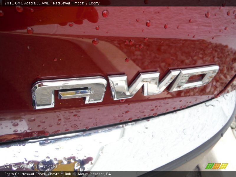 Red Jewel Tintcoat / Ebony 2011 GMC Acadia SL AWD