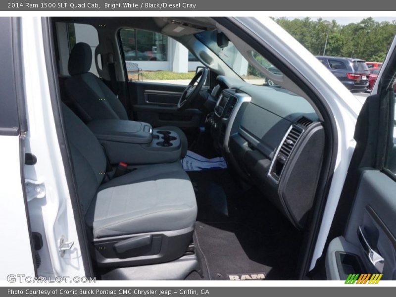 Bright White / Black/Diesel Gray 2014 Ram 1500 SLT Quad Cab
