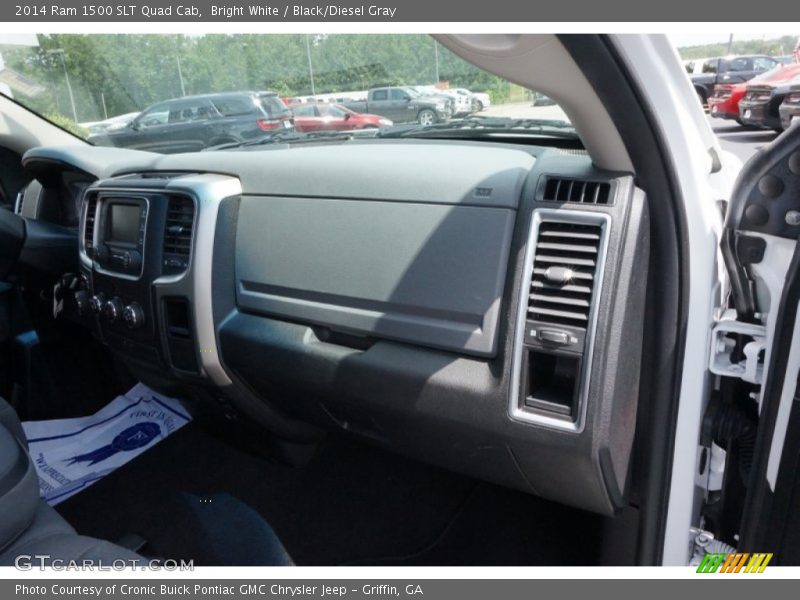 Bright White / Black/Diesel Gray 2014 Ram 1500 SLT Quad Cab