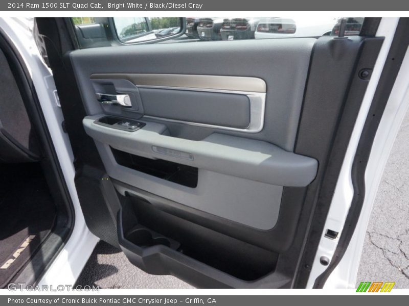 Bright White / Black/Diesel Gray 2014 Ram 1500 SLT Quad Cab