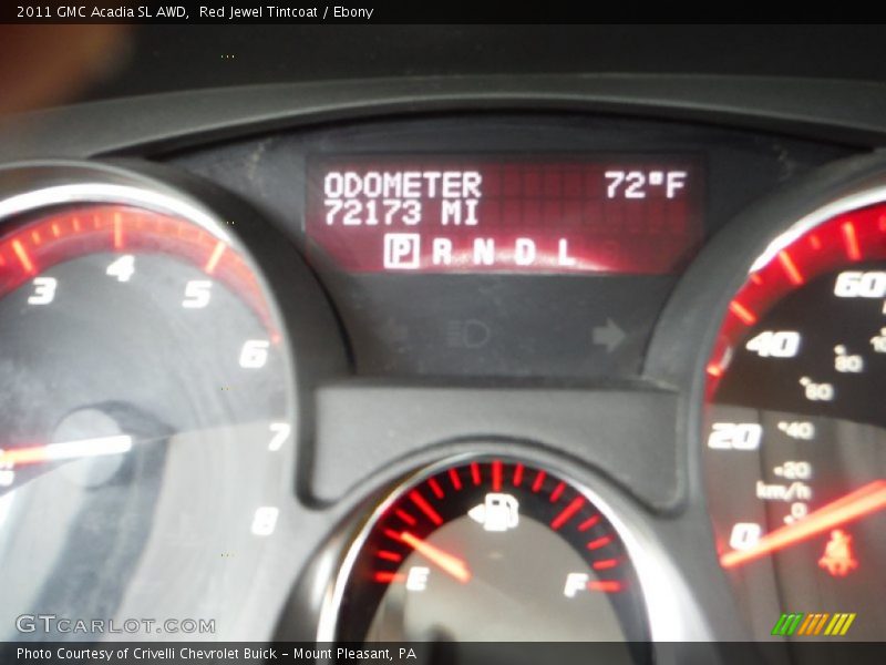 Red Jewel Tintcoat / Ebony 2011 GMC Acadia SL AWD